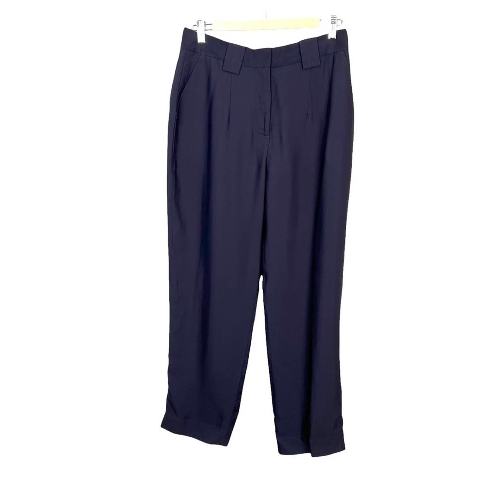 NICOLE FARHI High Rise Straight Leg Trousers Women's 8